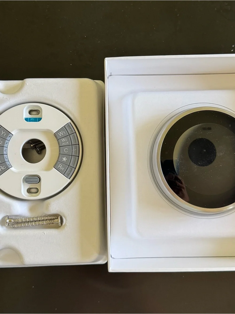 google Nest Learning Thermostat - Stainless Steel and Black Display